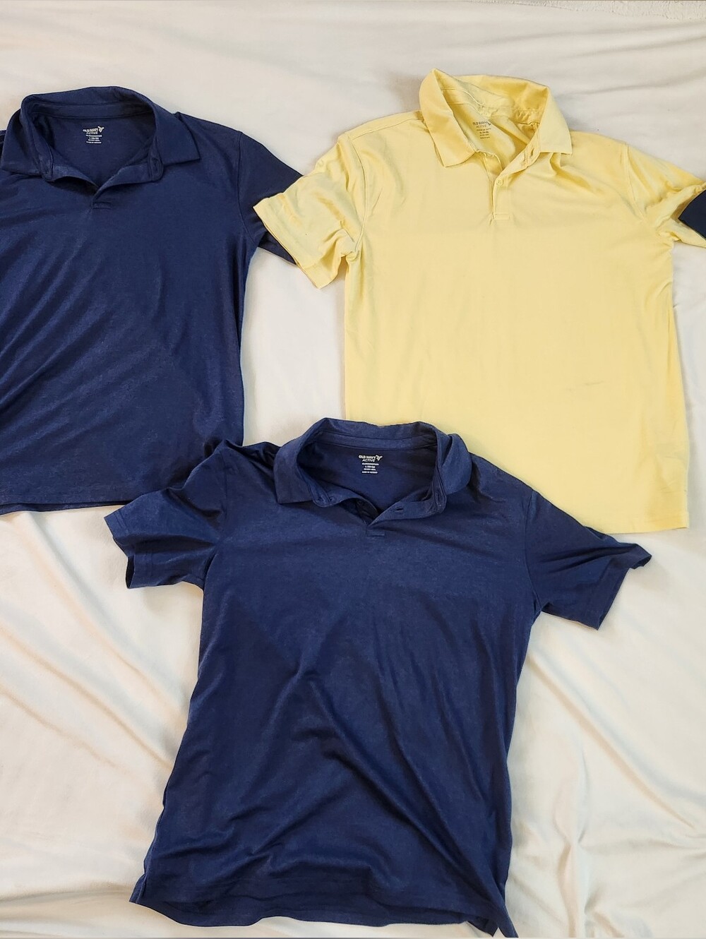 Old Navy L 10/12 Uniform Polo Shirts- Active Cloud 94 Soft